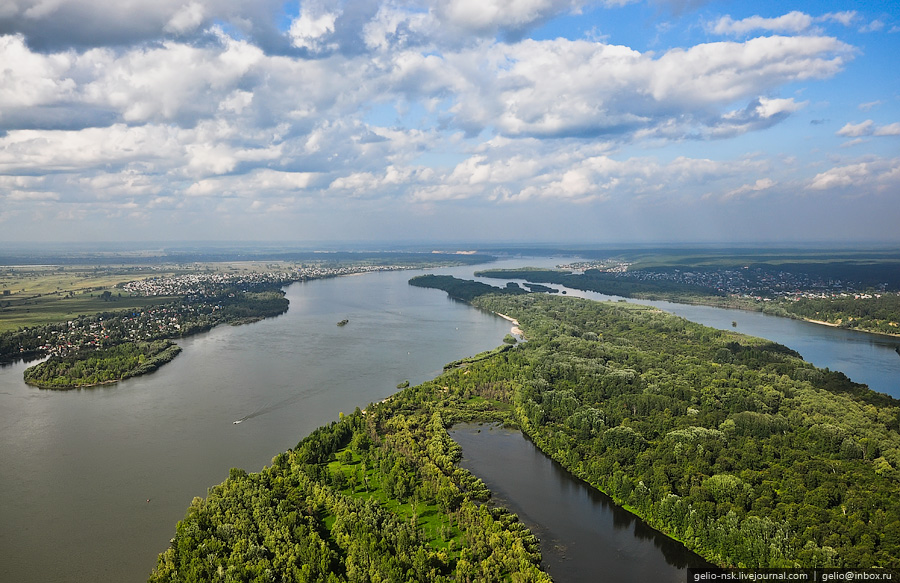 Новосибирская область с высоты птичьего полета