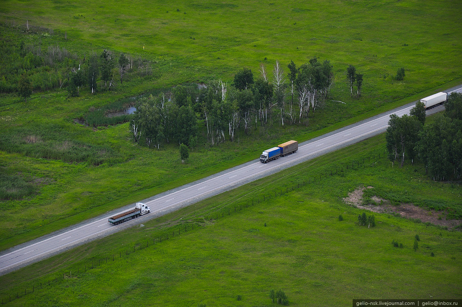 Новосибирская область с высоты птичьего полета