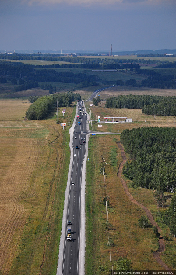 Новосибирская область с высоты птичьего полета
