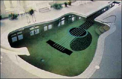 бассейны в форме гитары