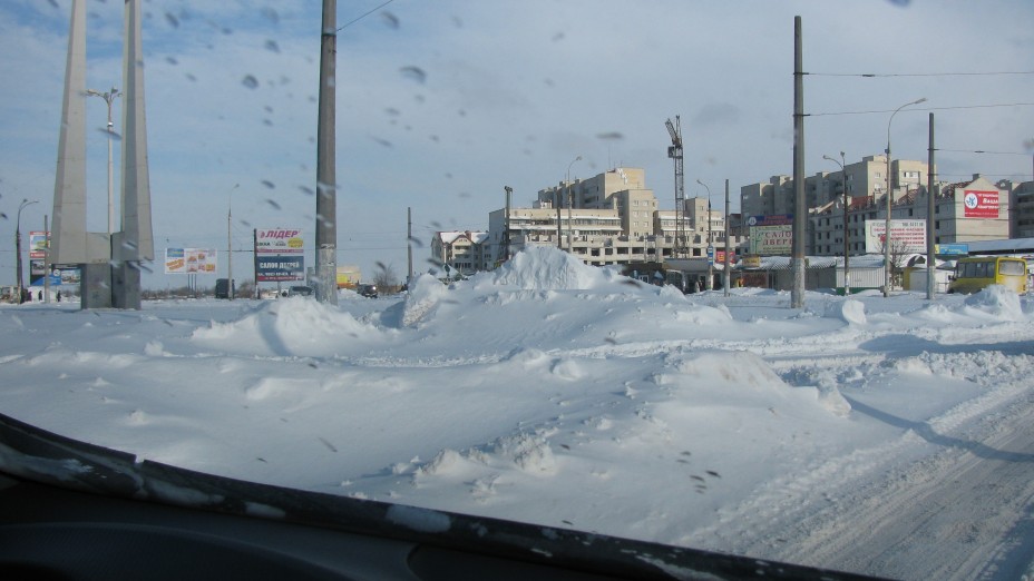 Снежная буря на Украине. Дорога из Херсона в Вознесенск herson-voznesensk-03