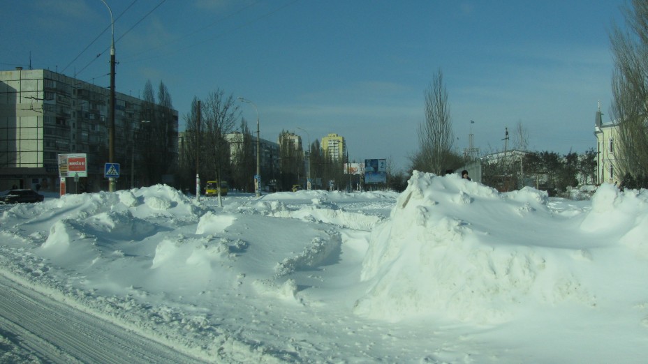 Снежная буря на Украине. Дорога из Херсона в Вознесенск herson-voznesensk-06