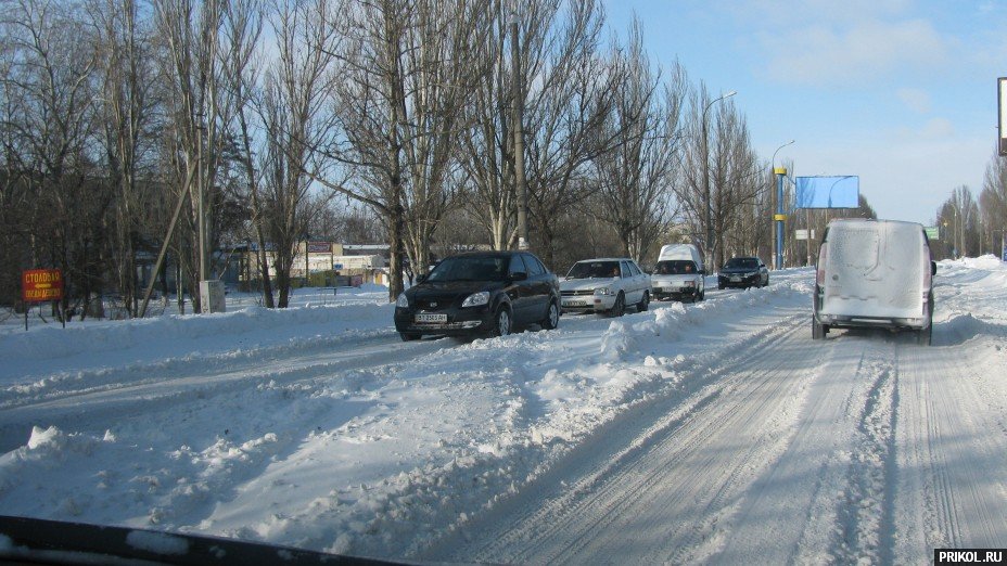 Снежная буря на Украине. Дорога из Херсона в Вознесенск herson-voznesensk-13
