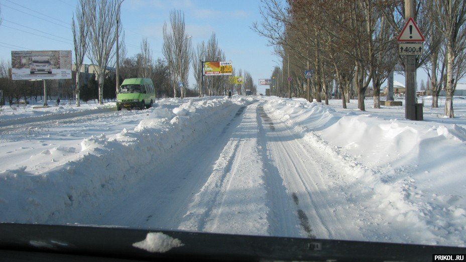 Снежная буря на Украине. Дорога из Херсона в Вознесенск herson-voznesensk-20