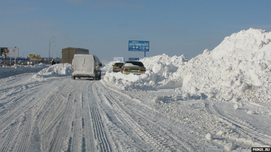 Снежная буря на Украине. Дорога из Херсона в Вознесенск herson-voznesensk-26