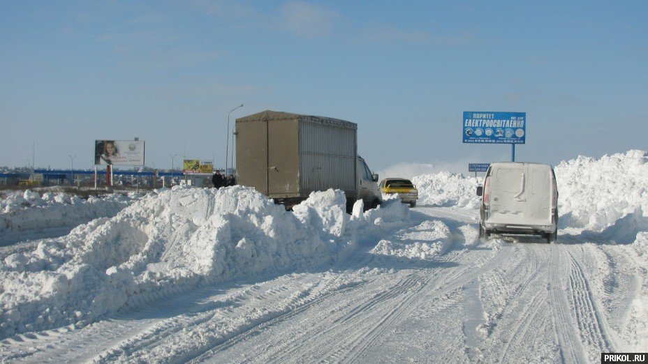 Снежная буря на Украине. Дорога из Херсона в Вознесенск herson-voznesensk-27