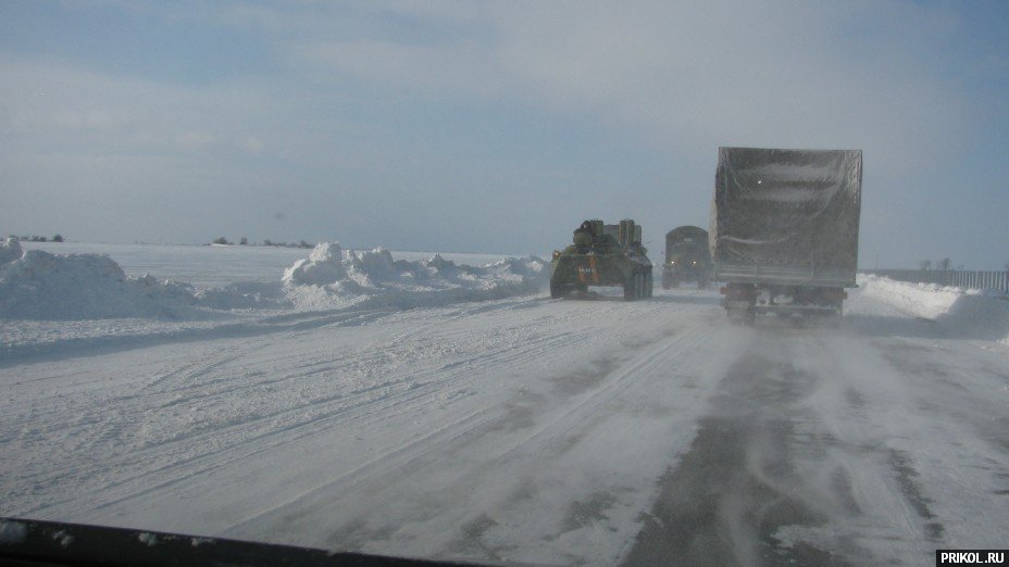 Снежная буря на Украине. Дорога из Херсона в Вознесенск herson-voznesensk-50