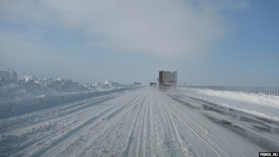 Снежная буря на Украине. Дорога из Херсона в Вознесенск herson-voznesensk-53