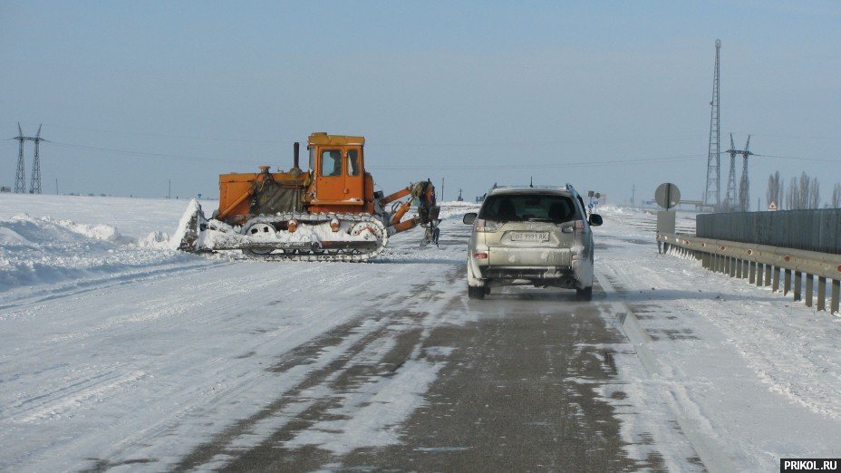 Снежная буря на Украине. Дорога из Херсона в Вознесенск herson-voznesensk-54