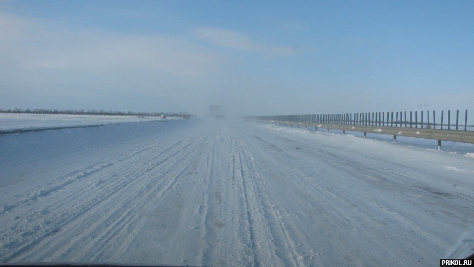 Снежная буря на Украине. Дорога из Херсона в Вознесенск herson-voznesensk-55