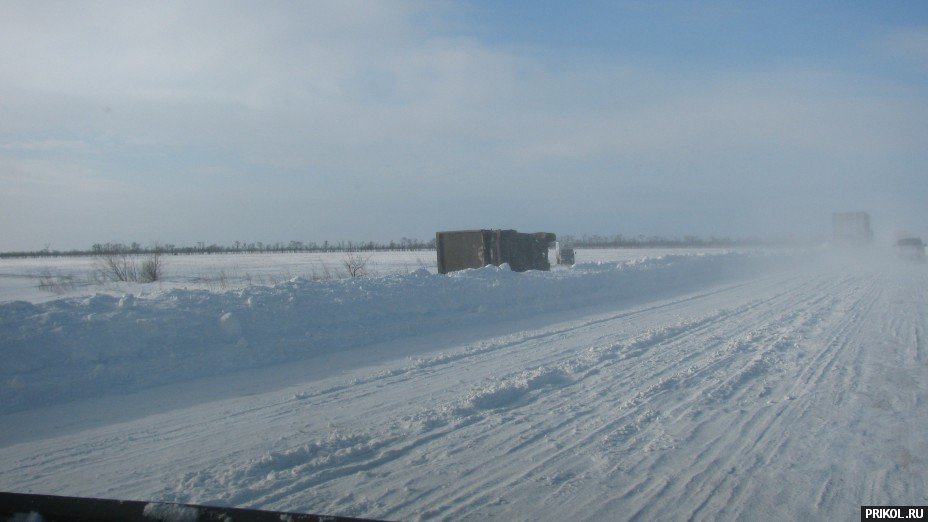 Снежная буря на Украине. Дорога из Херсона в Вознесенск herson-voznesensk-56