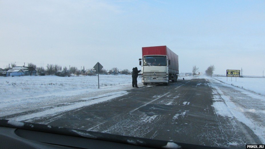 Снежная буря на Украине. Дорога из Херсона в Вознесенск herson-voznesensk-66