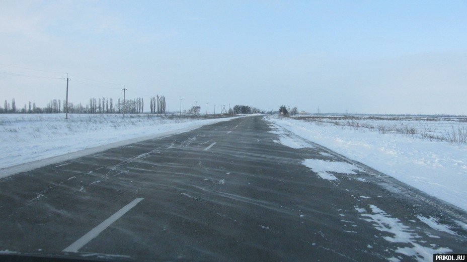 Снежная буря на Украине. Дорога из Херсона в Вознесенск herson-voznesensk-67