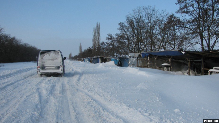 Снежная буря на Украине. Дорога из Херсона в Вознесенск herson-voznesensk-70