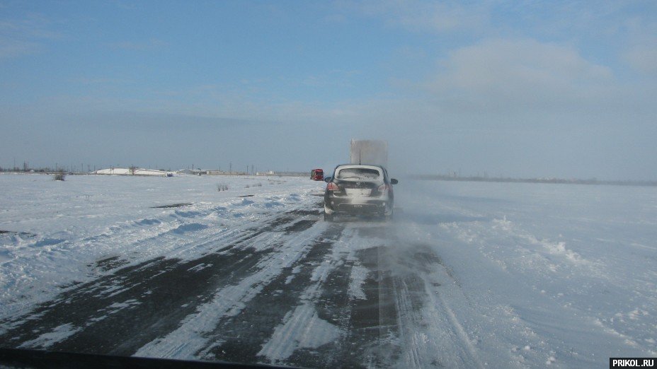 Снежная буря на Украине. Дорога из Херсона в Вознесенск herson-voznesensk-73
