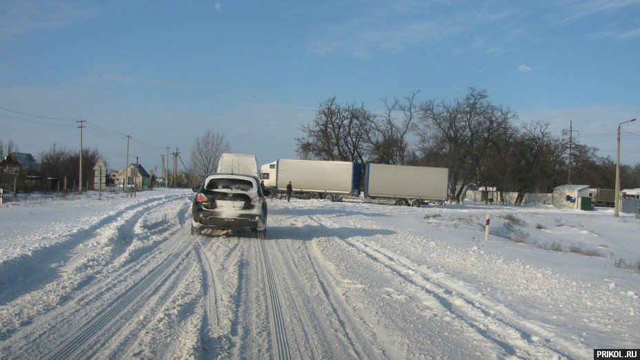 Снежная буря на Украине. Дорога из Херсона в Вознесенск herson-voznesensk-81