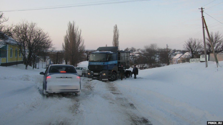 Снежная буря на Украине. Дорога из Херсона в Вознесенск herson-voznesensk-98