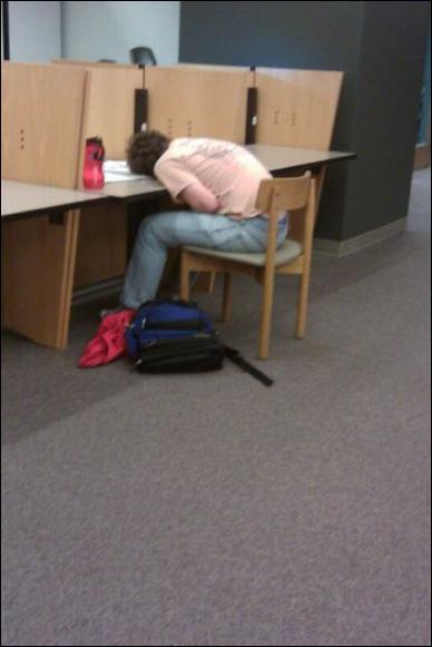 спящие в библиотеке