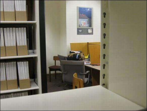 спящие в библиотеке