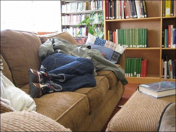 спящие в библиотеке