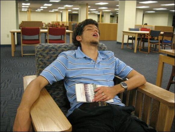 спящие в библиотеке