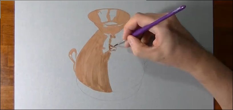 Как нарисовать медный кувшин