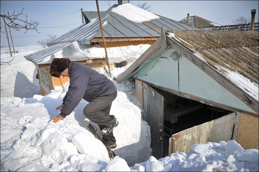 Снежные завалы в Румынии