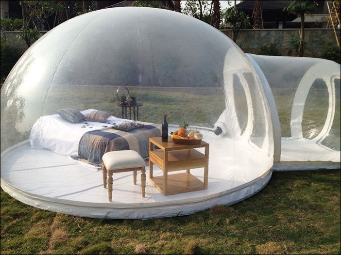Надувная прозрачная палатка