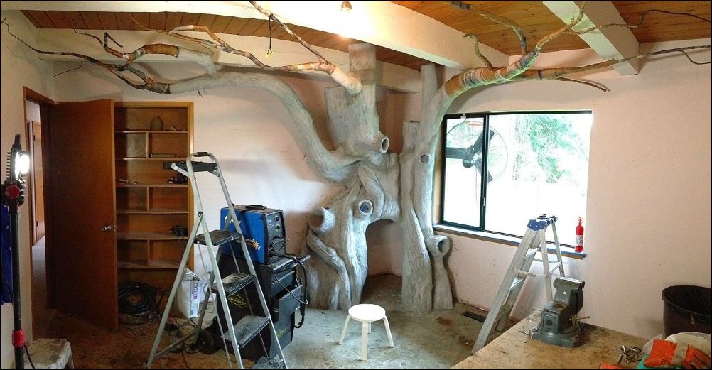 Папа построил сказочное дерево в комнате дочки (12 фото)
