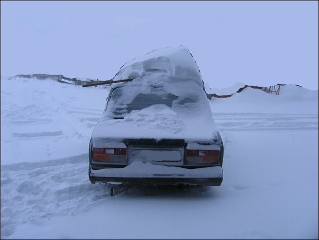 Сахалин, снегопад