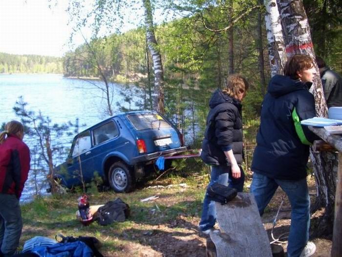 утопили машину