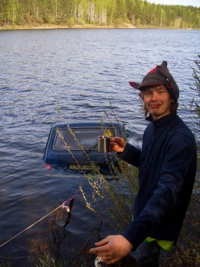 утопили машину