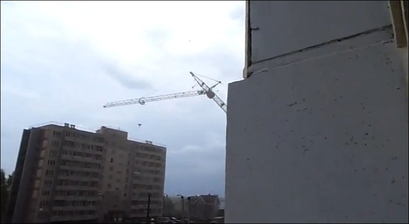 Падение башенного крана в Кирове