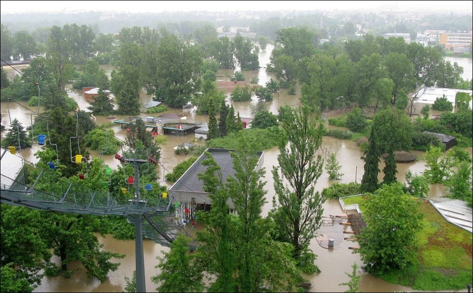 Затопленный зоопарк в Праге