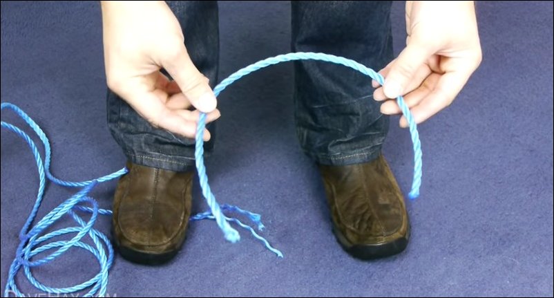 Как разрезать веревку