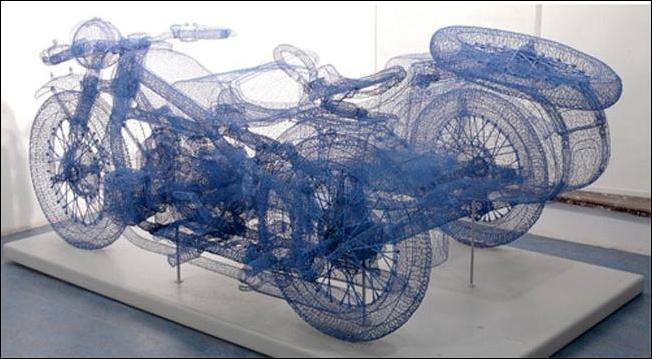 мотоцикл из проволоки
