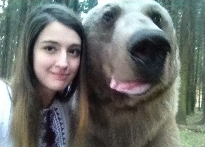 Селфи с медведем