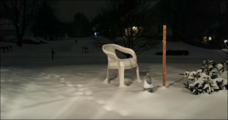 48 часов снегопада в одноминутном видео