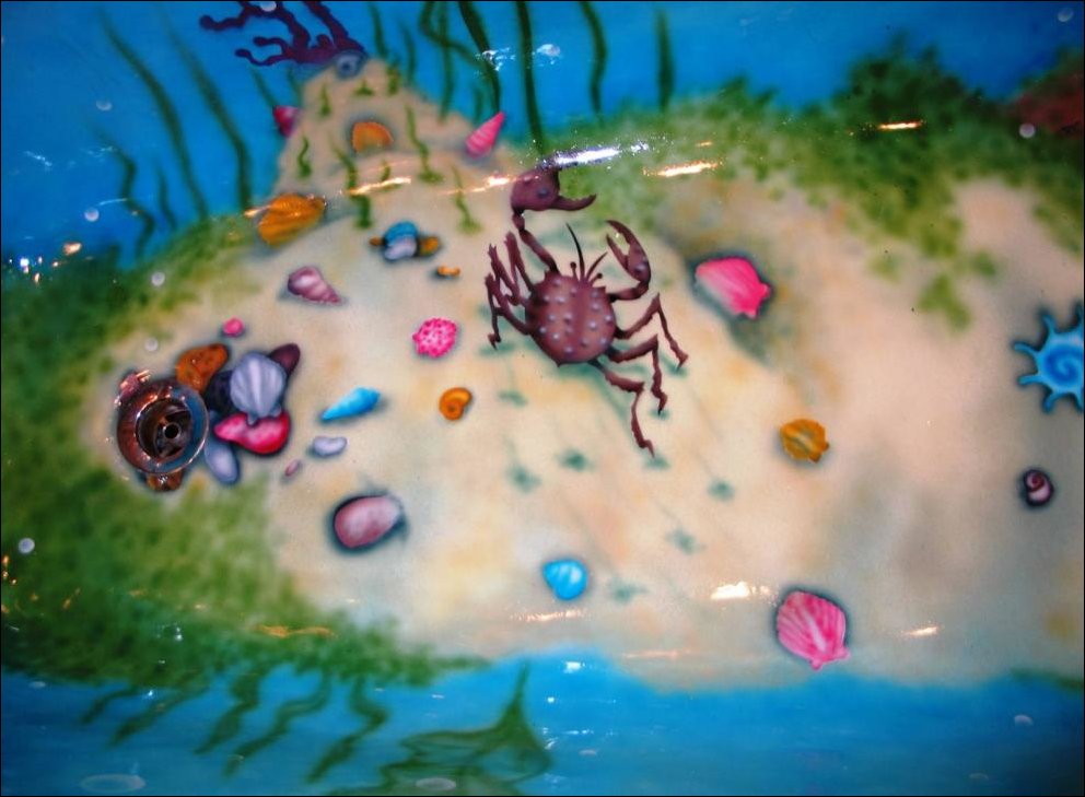 Прикольная аэрография для ванной