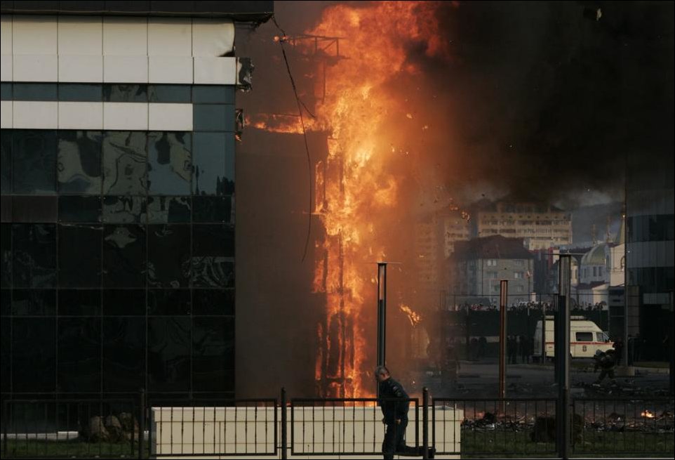 Пожар в Грозный-Сити