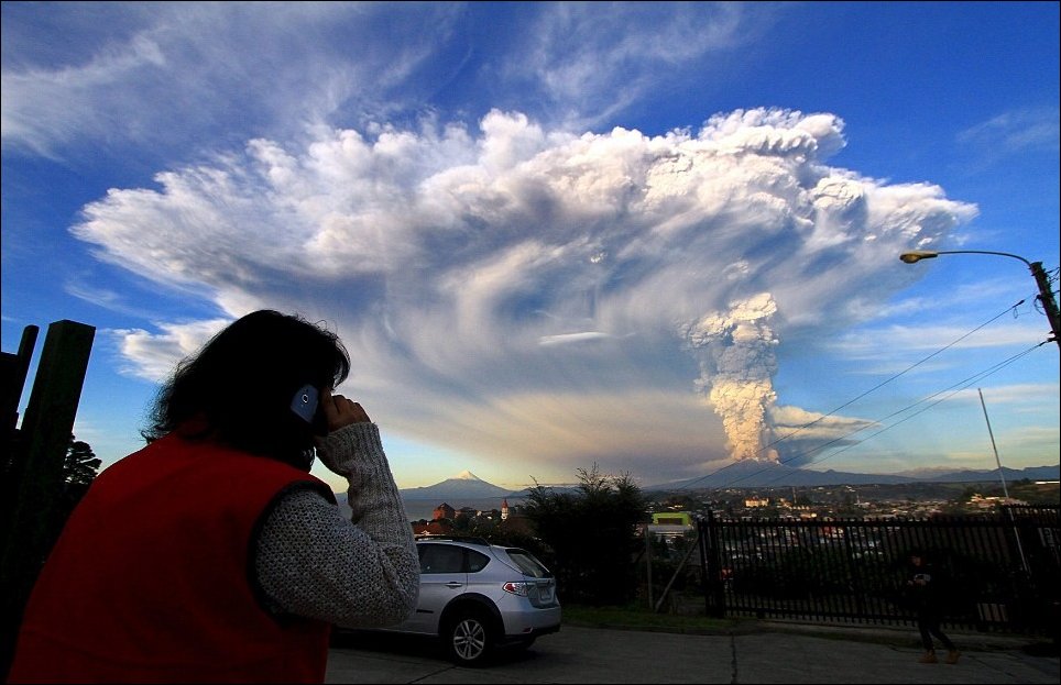 Вулкан Кальбуко - извержение в Чили