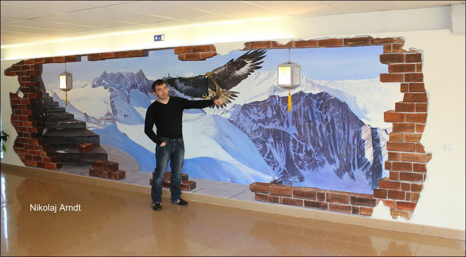 Трехмерный стрит-арт Николая Арндта