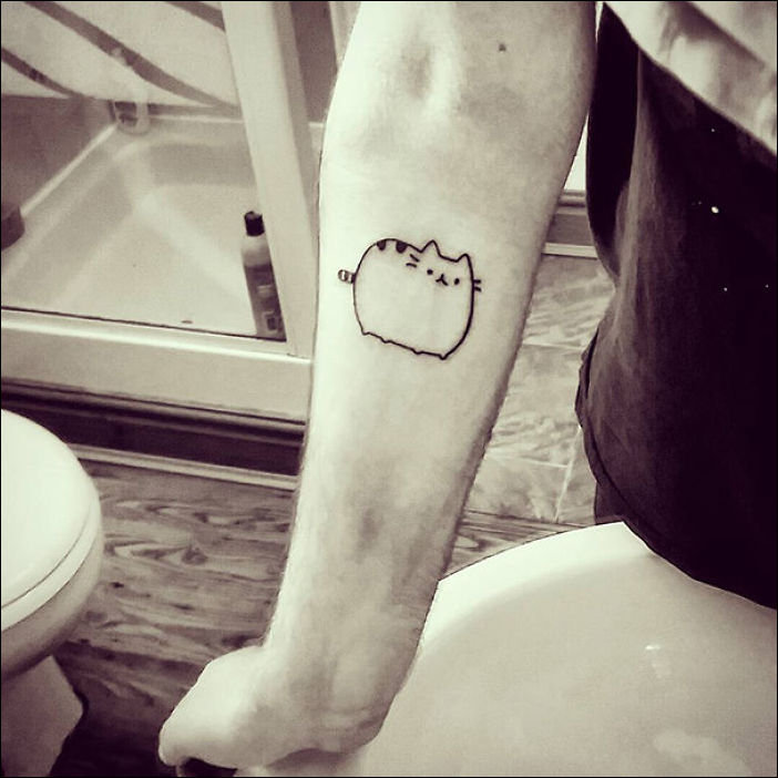 Татуировка с котом