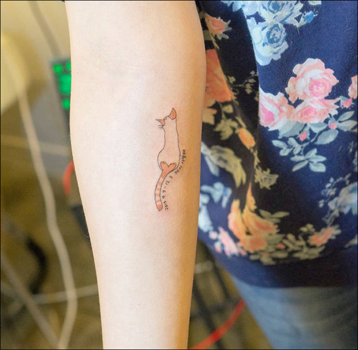 Татуировка с котом