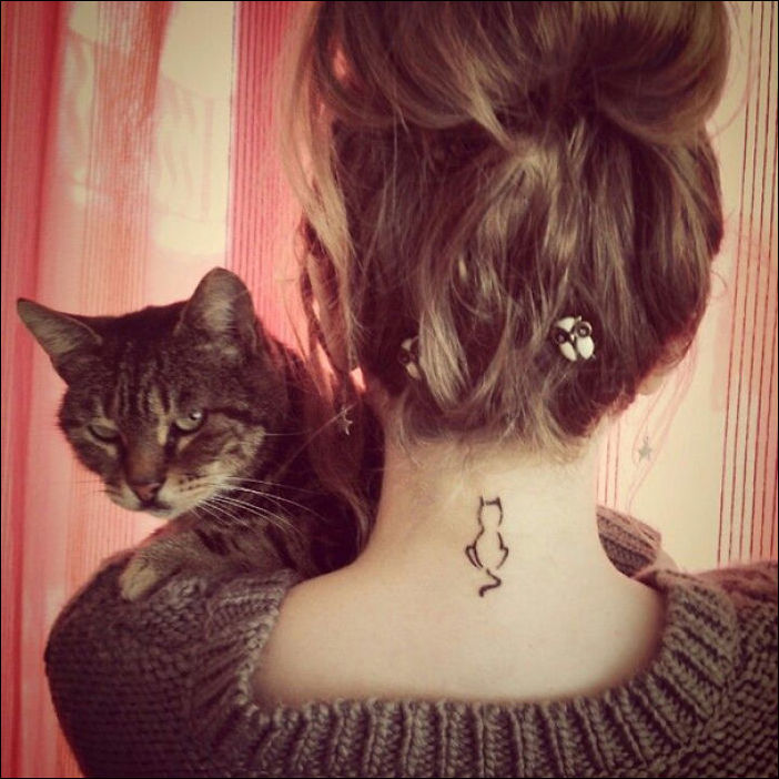 Татуировка с котом