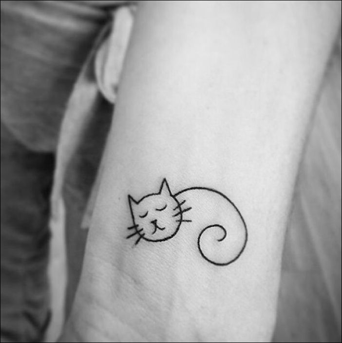 Татуировка с котом