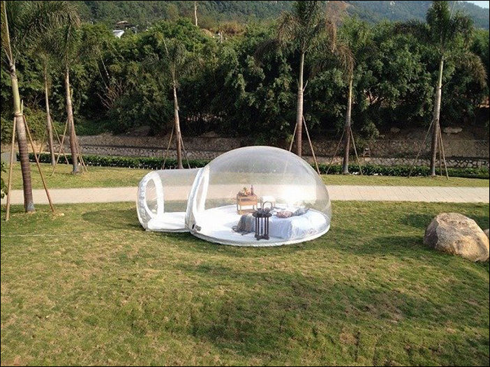 Надувная прозрачная палатка