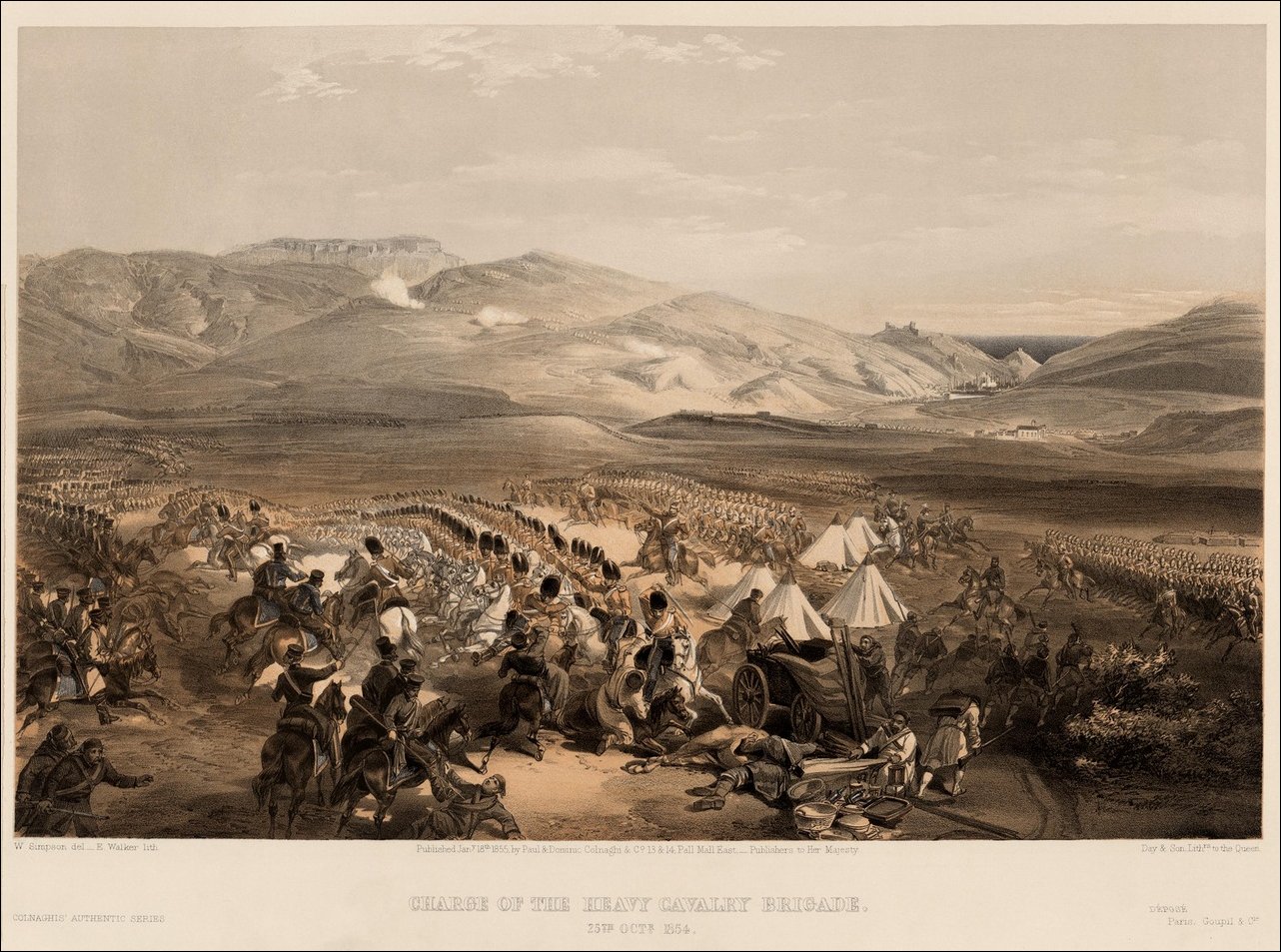 Крымская война, литография Уильяма Симпсона