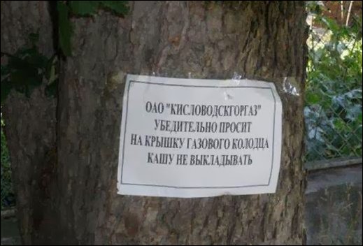 Прикольные надписи и объявления