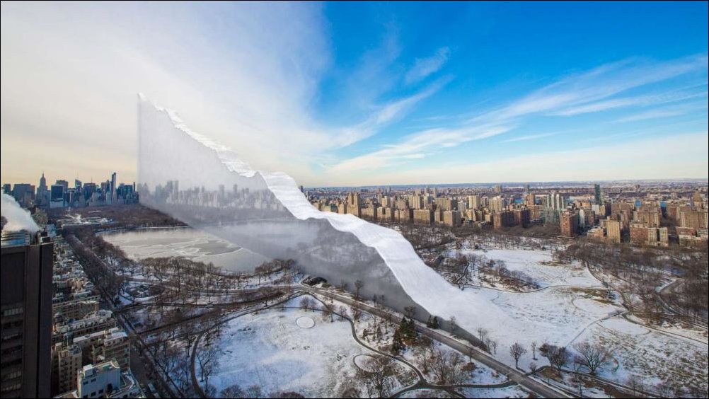 Визуализация олимпийских объектов Сочи 2014 на улицах Нью-Йорка